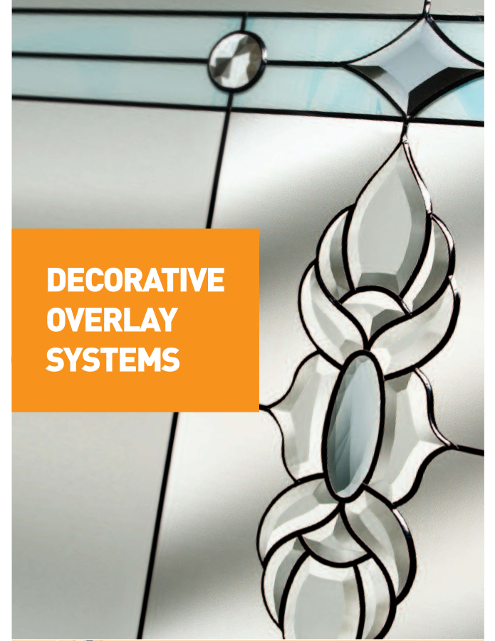 Decorative Overlay Glass Brochure cover