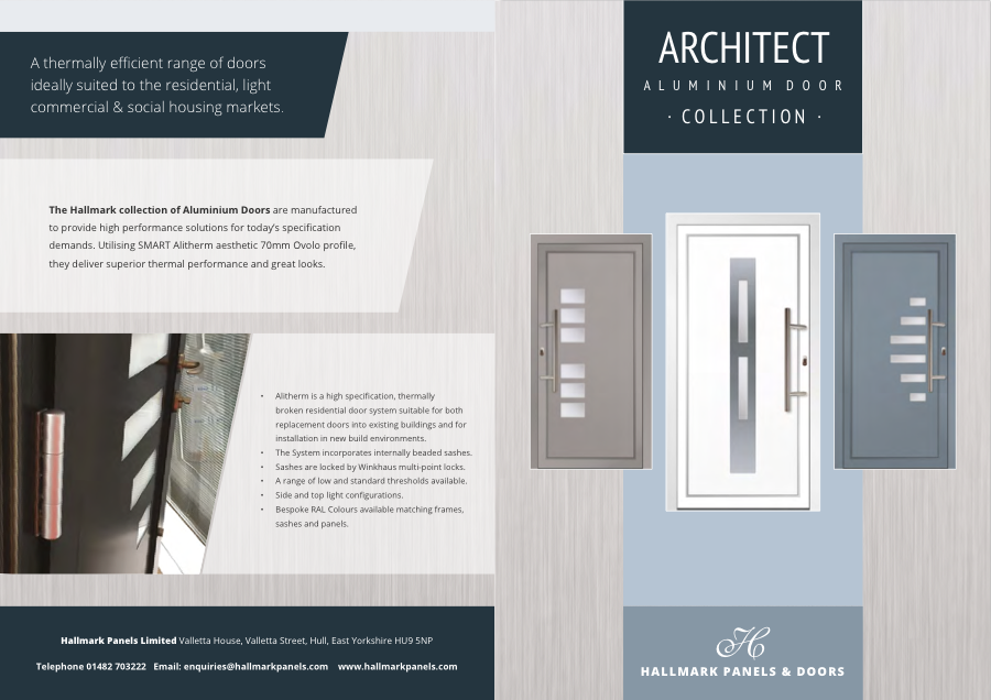 Hallmark Aluminium Door Panel Brochure cover
