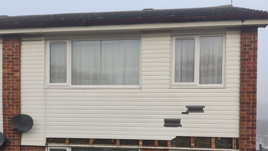 Cladding repair and replacement example from the A&E Window Doctor gallery